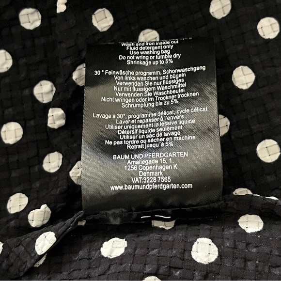 Baum und Pferdgarten Azalia Polka Dot Short Puff-Sleeve Shift Dress - EU Size 34 - Picture 7 of 8